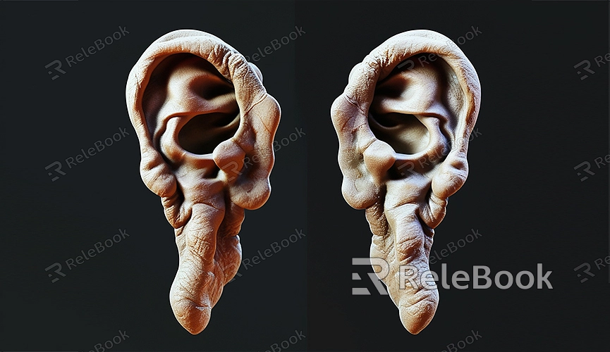 C4D How to Make a 3D Ear Model-2