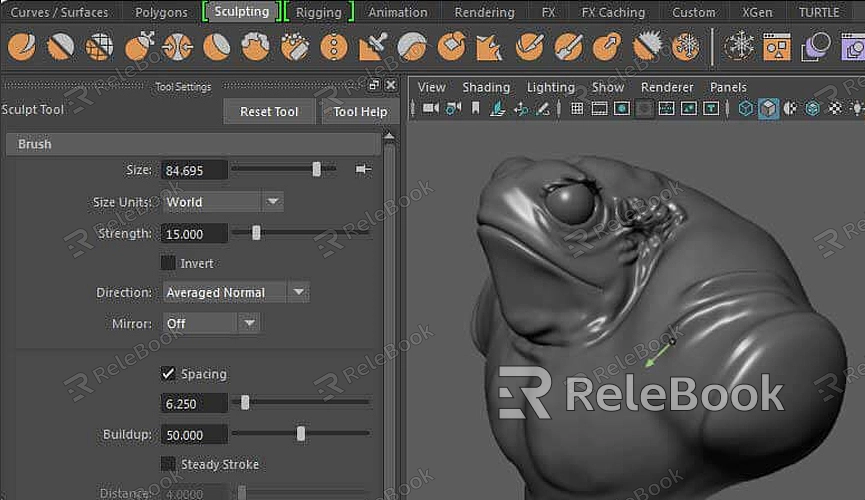 How to Use the Sculpting Tool in Maya