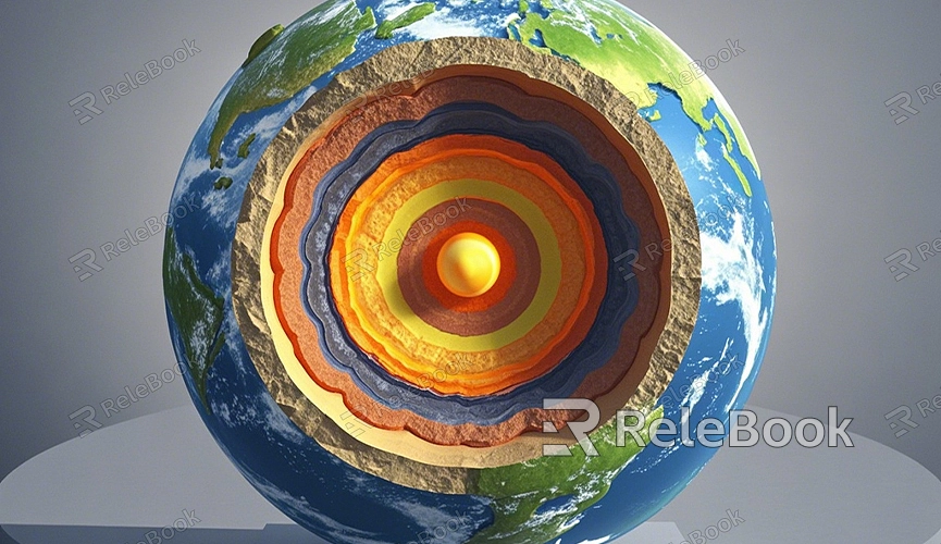 how to make a 3d model of earth layers