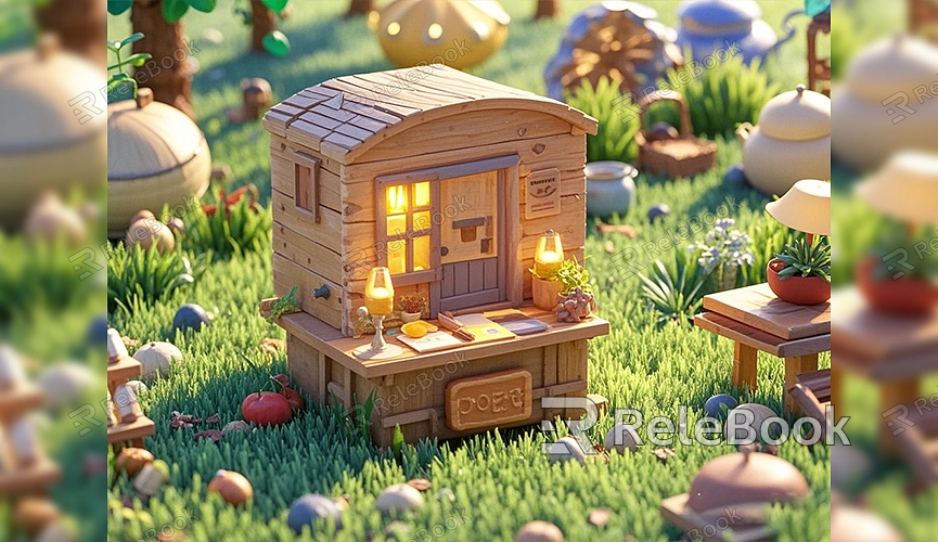 How to render grass in blender