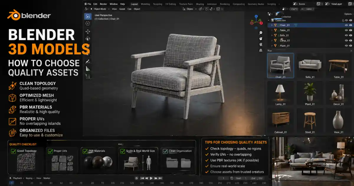 Blender 3D Models: How to Choose Quality Assets