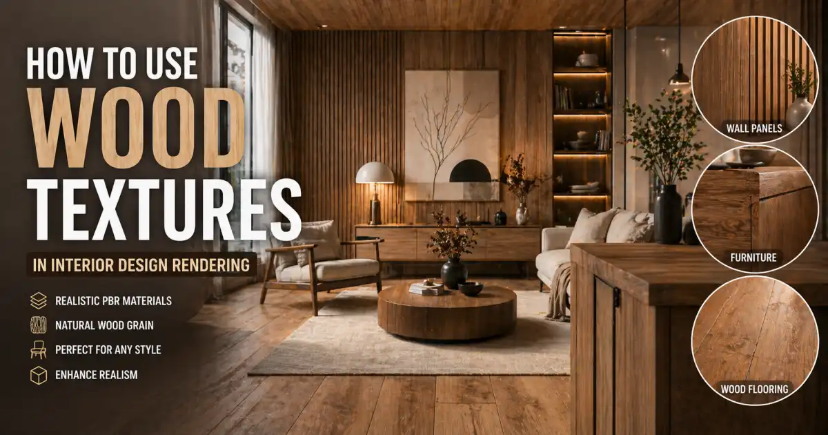 How to Use Wood Textures in Interior Design Rendering
