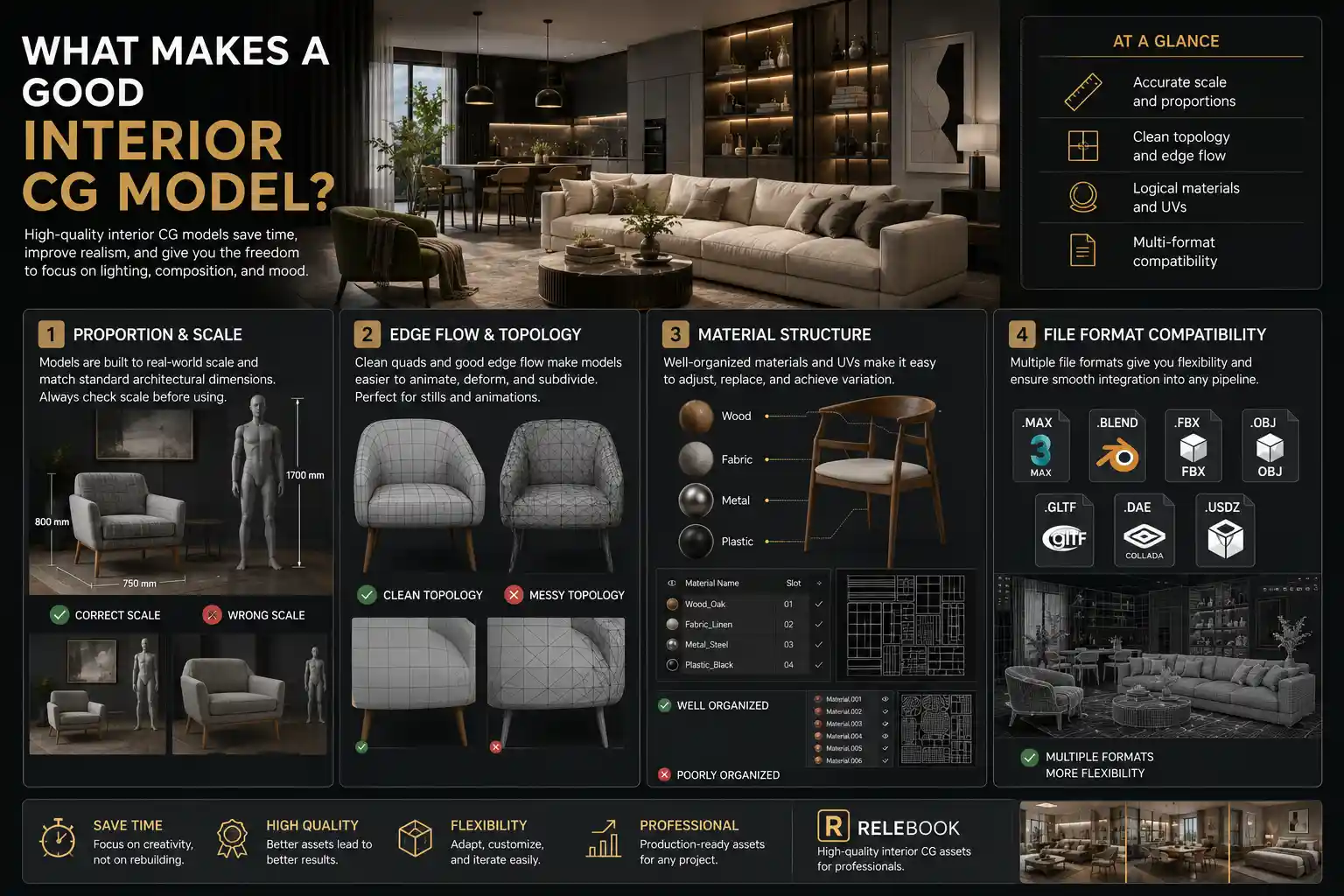What Makes a Good Interior CG Model