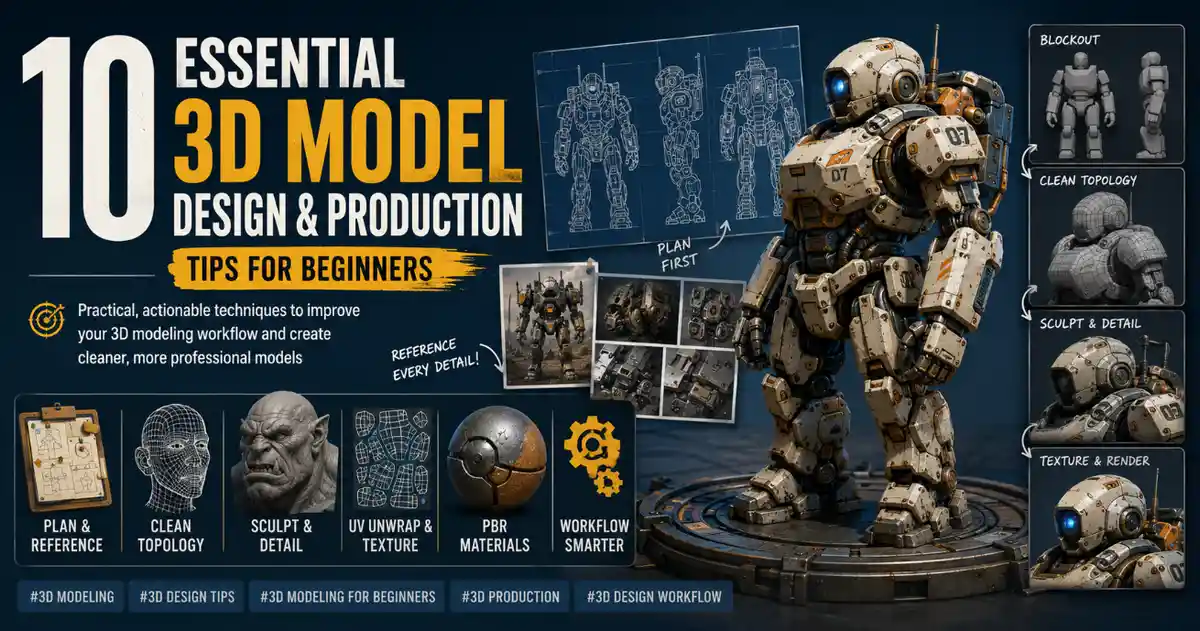 10 Essential 3D Model Design & Production Tips for Beginners