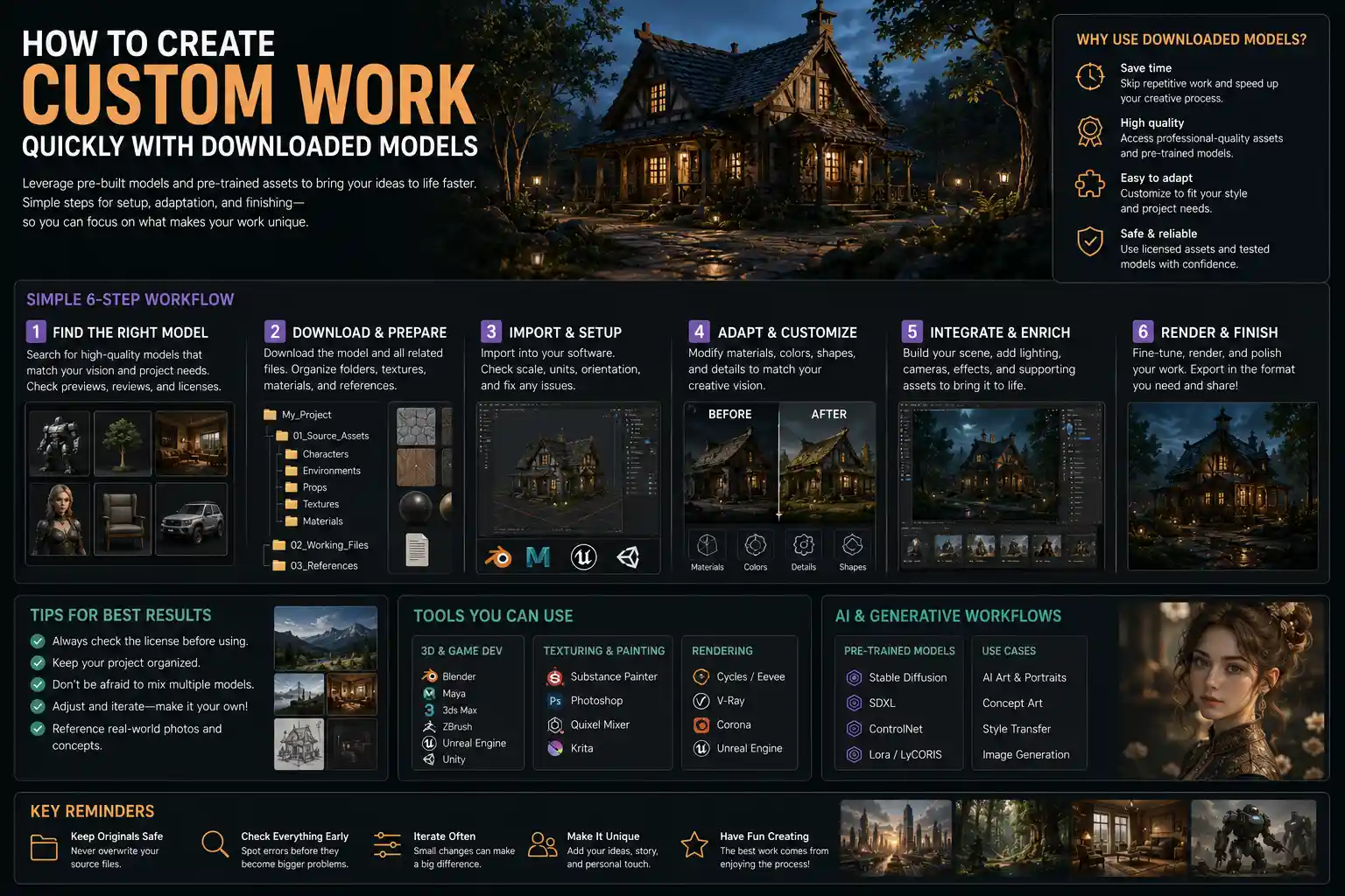 How to Create Custom Work Quickly With Downloaded Models