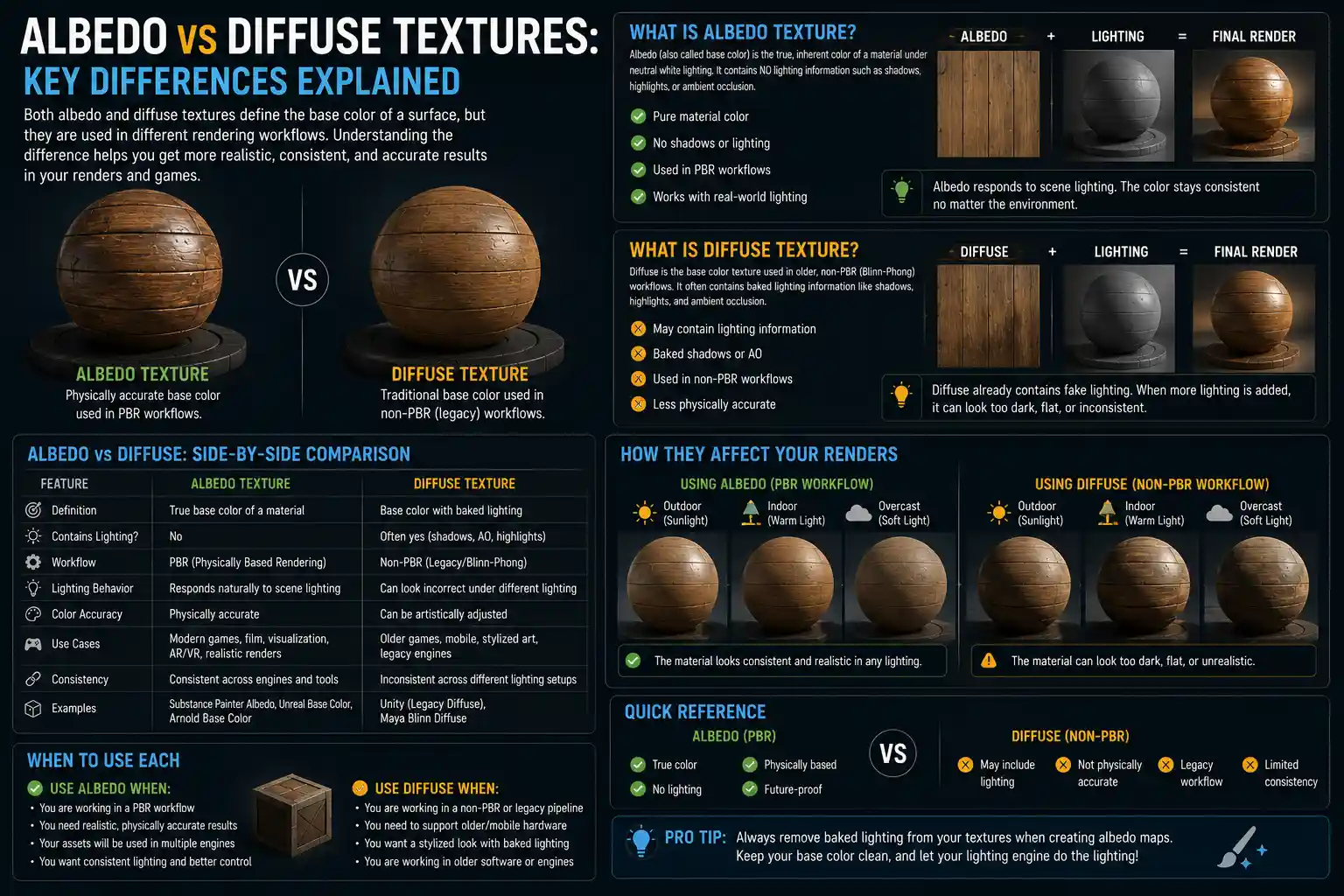 Albedo vs Diffuse Textures: Key Differences Explained