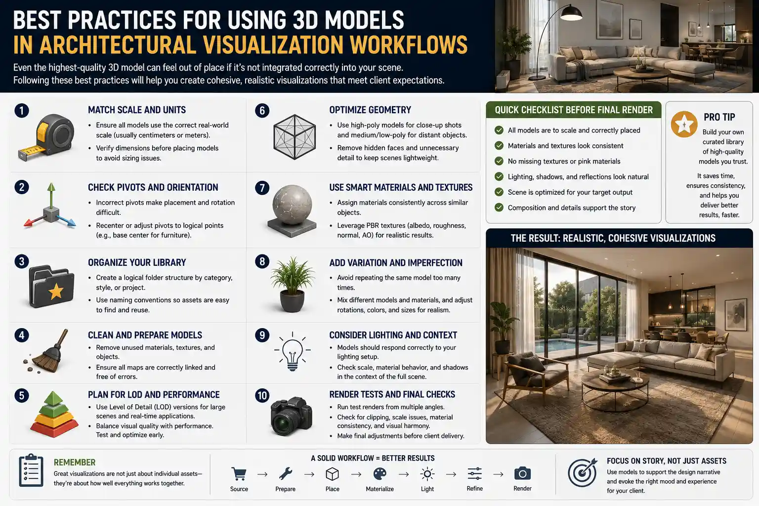 Best Practices for Using 3D Models in Architectural Visualization Workflows