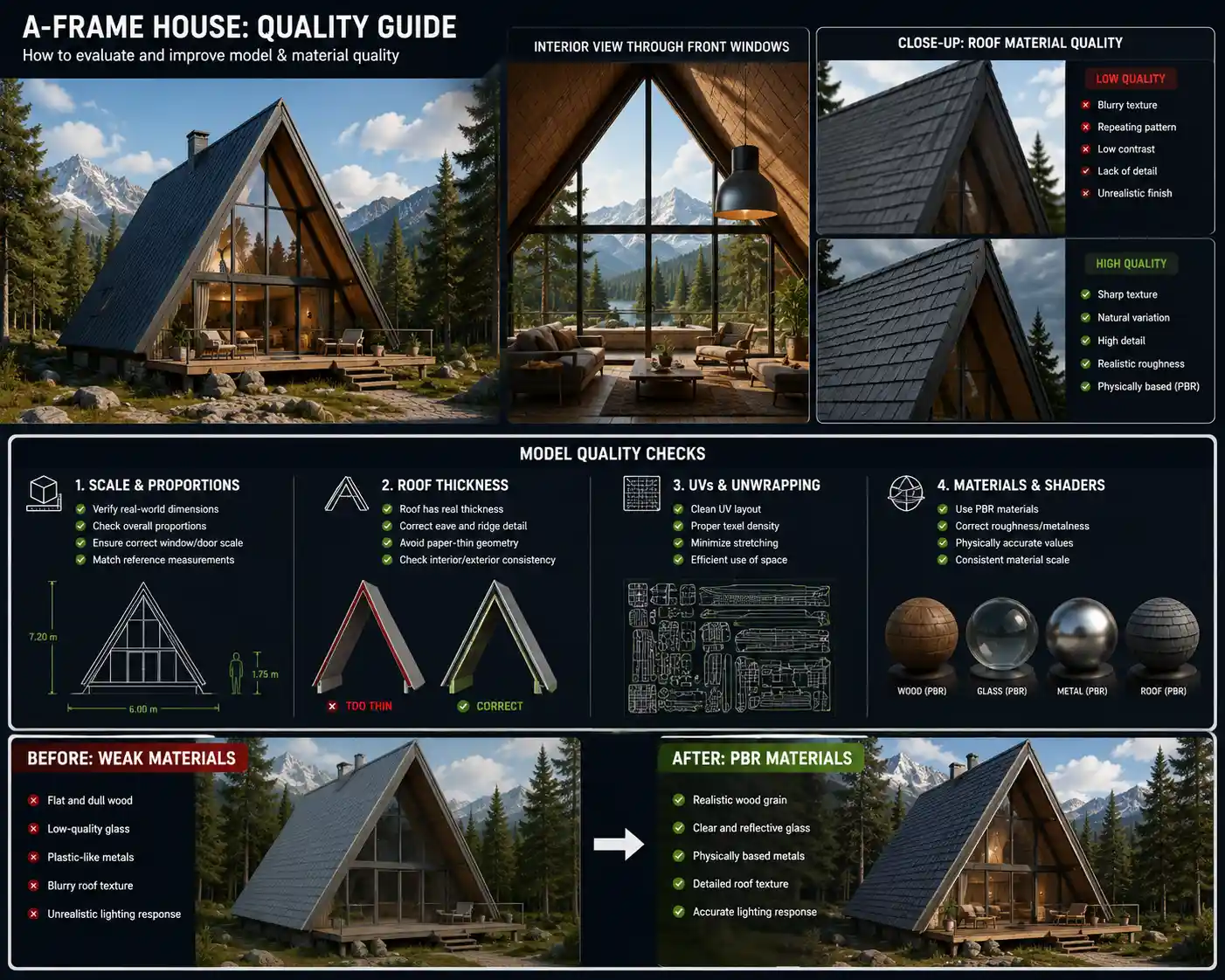 A-Frame House 3D Model