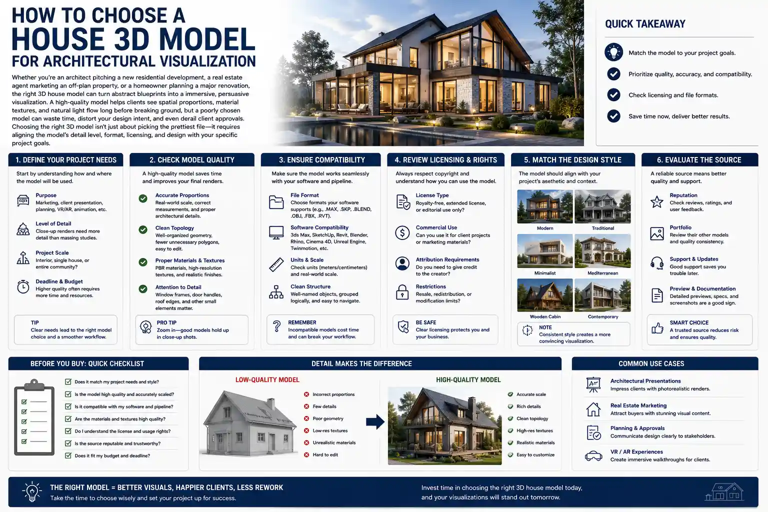 How to Choose a House 3D Model for Architectural Visualization