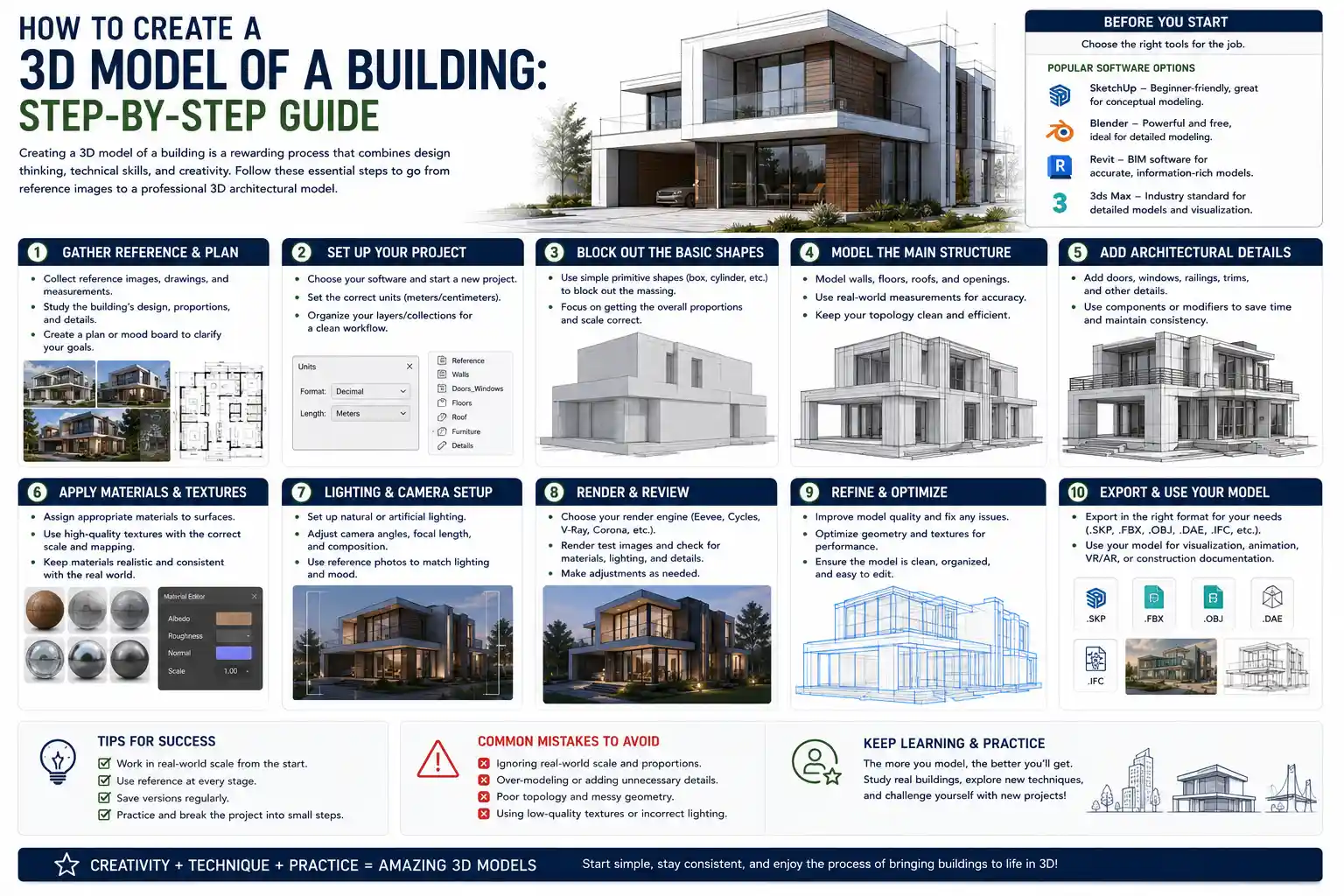 How to Create a 3D Model of a Building: Step-by-Step Guide