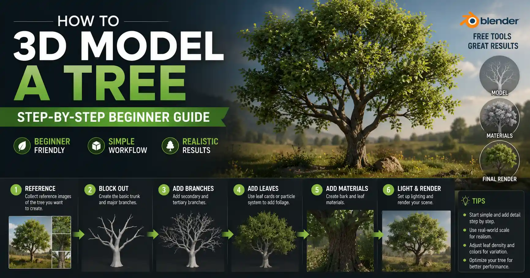 How to 3D Model a Tree: Step-by-Step Beginner Guide