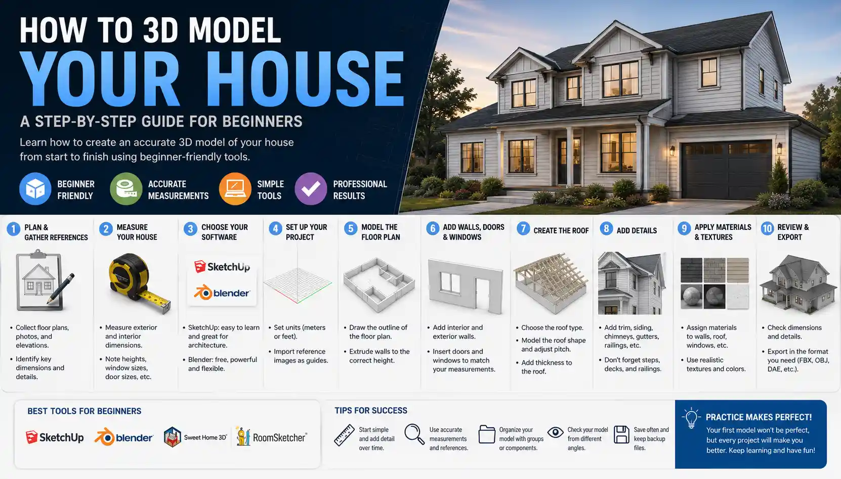 How to 3D Model Your House: A Step-by-Step Guide for Beginners