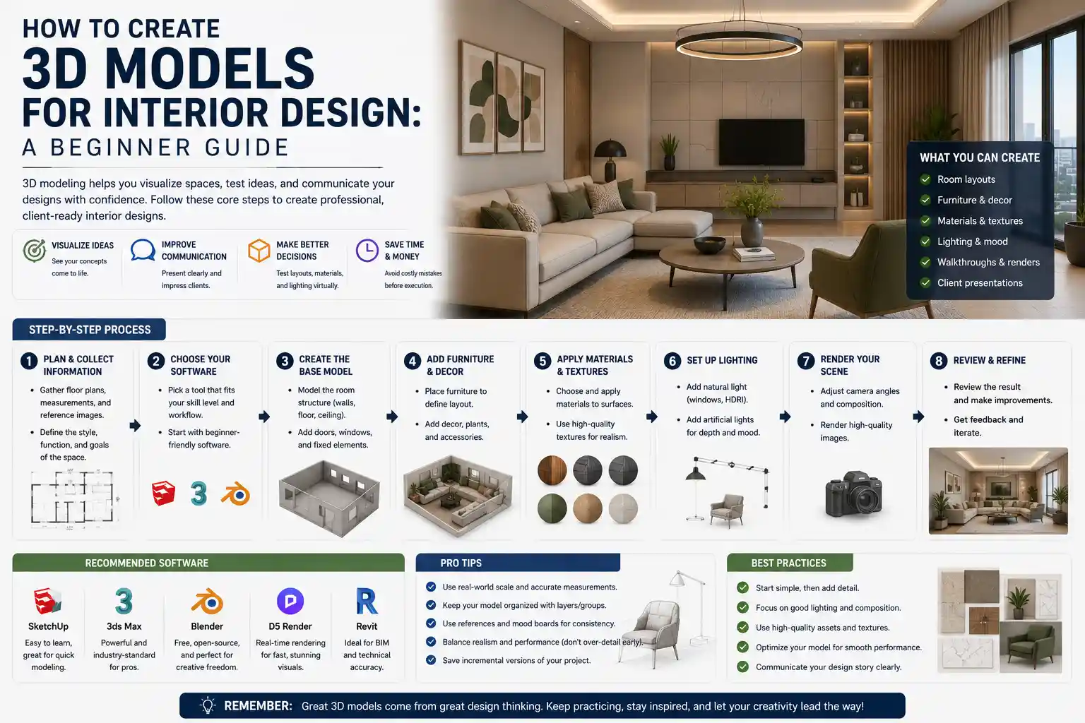 How to Create 3D Models for Interior Design: A Beginner Guide