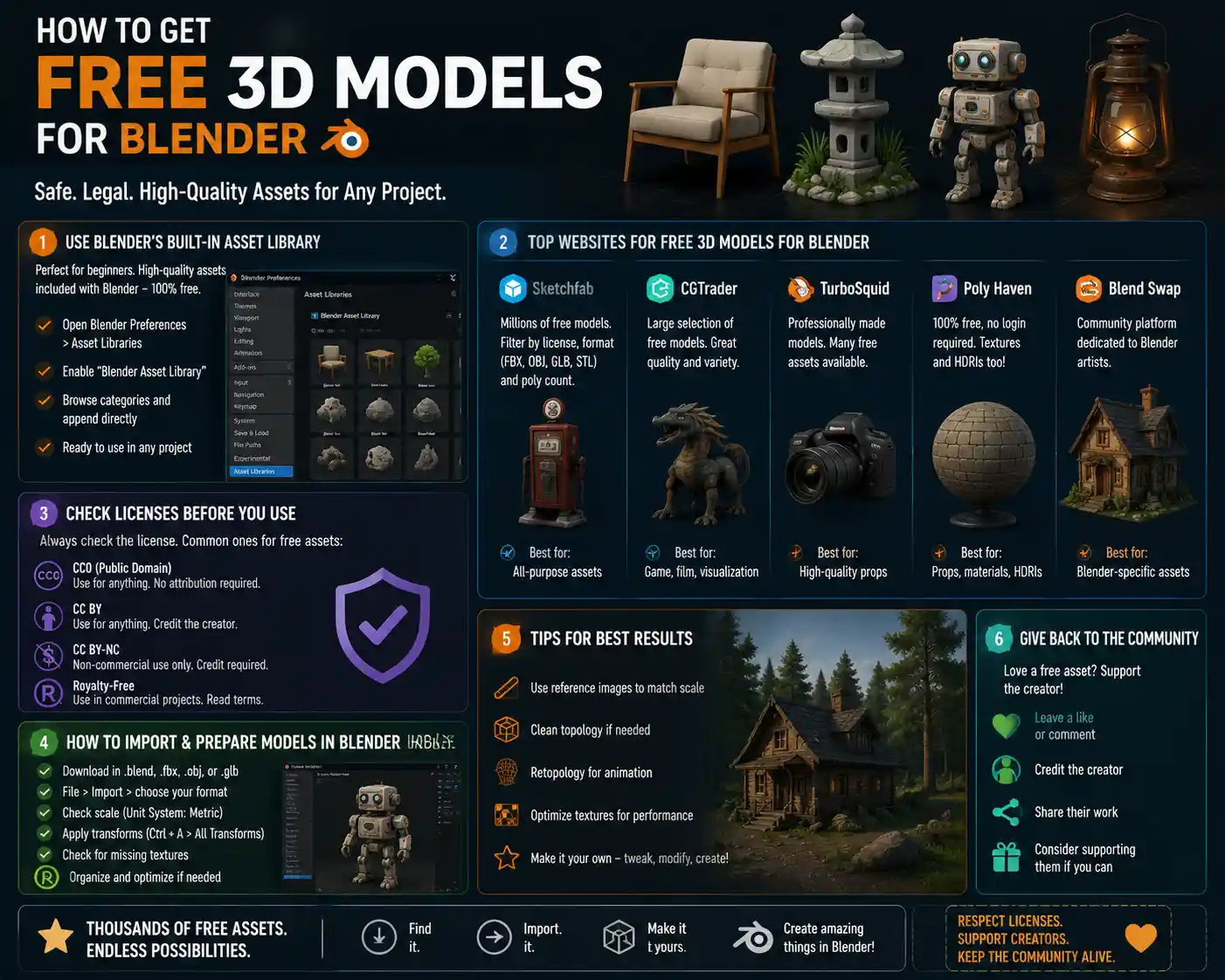 How to Get Free 3D Models for Blender