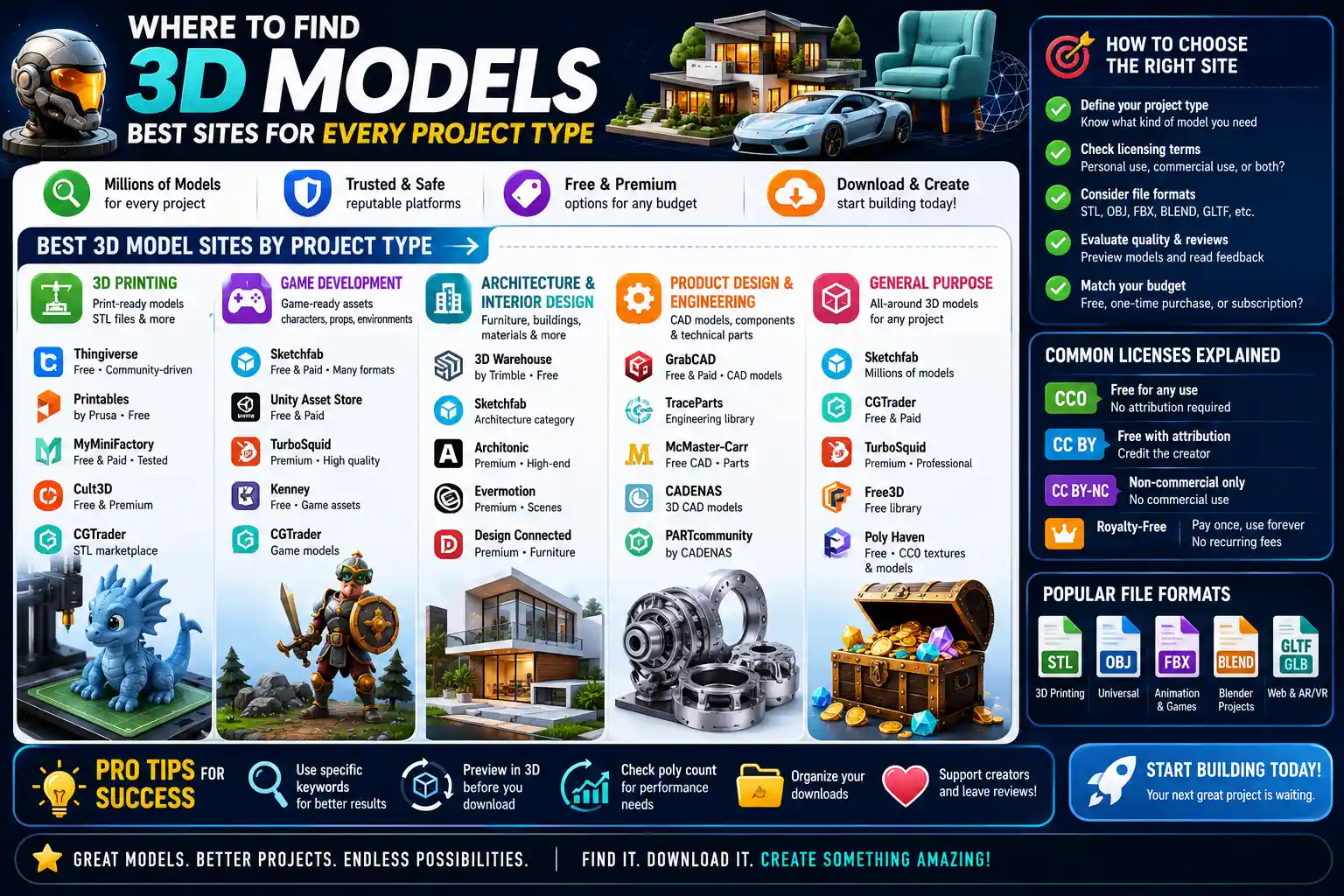 Where to Find 3D Models: Best Sites for Every Project Type