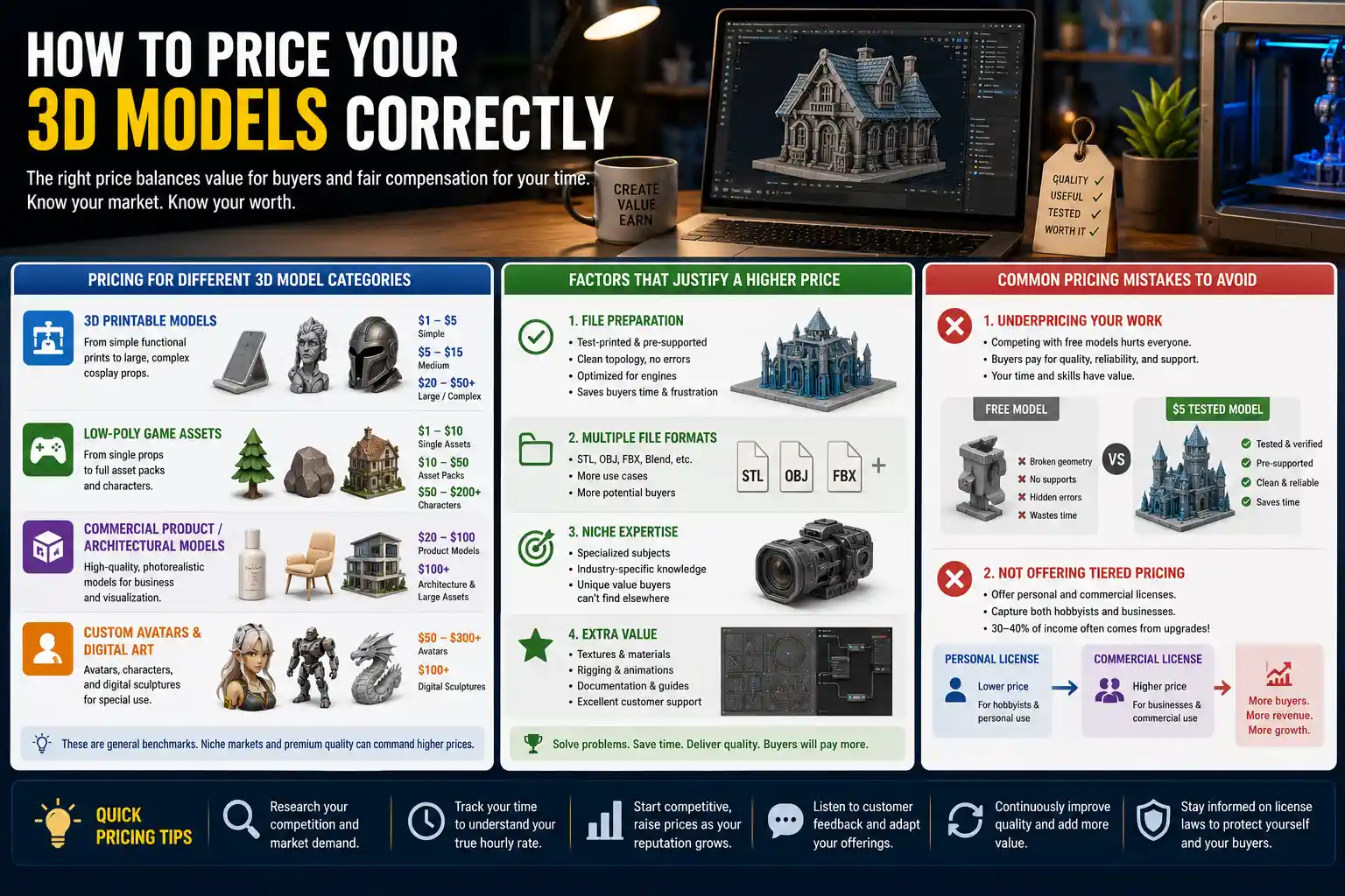How to Price Your 3D Models Correctly