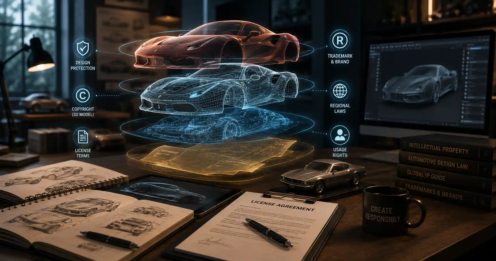 Key Factors That Change Copyright Terms for Car 3D Models