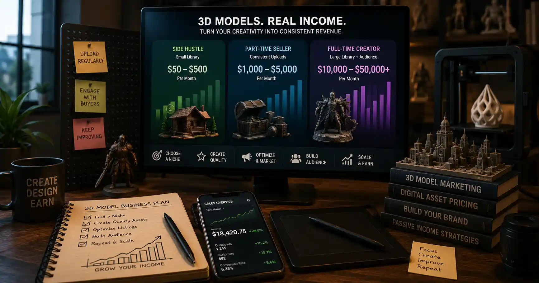 How Much Money Can You Make Selling 3D Models Online?