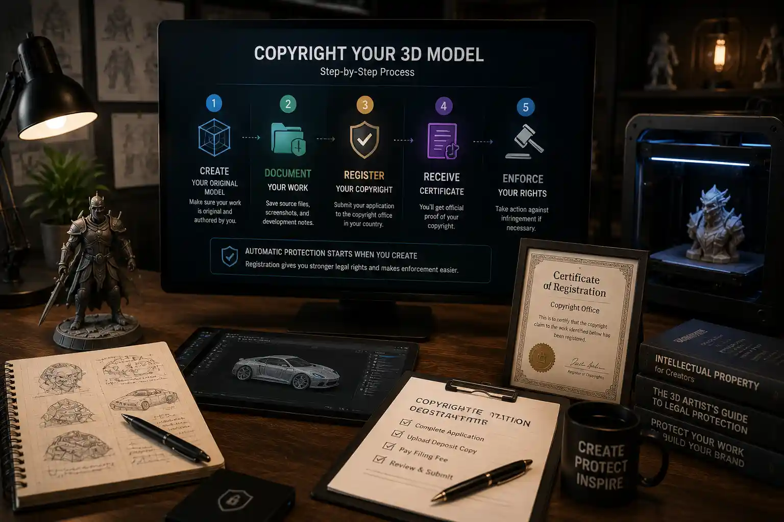 How to Copyright a 3D Model: A Step-by-Step Guide