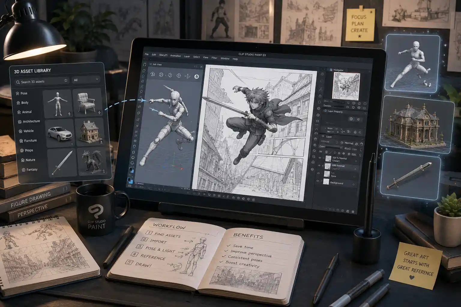 Where to Find Legal, High-Quality 3D Models for Clip Studio Paint