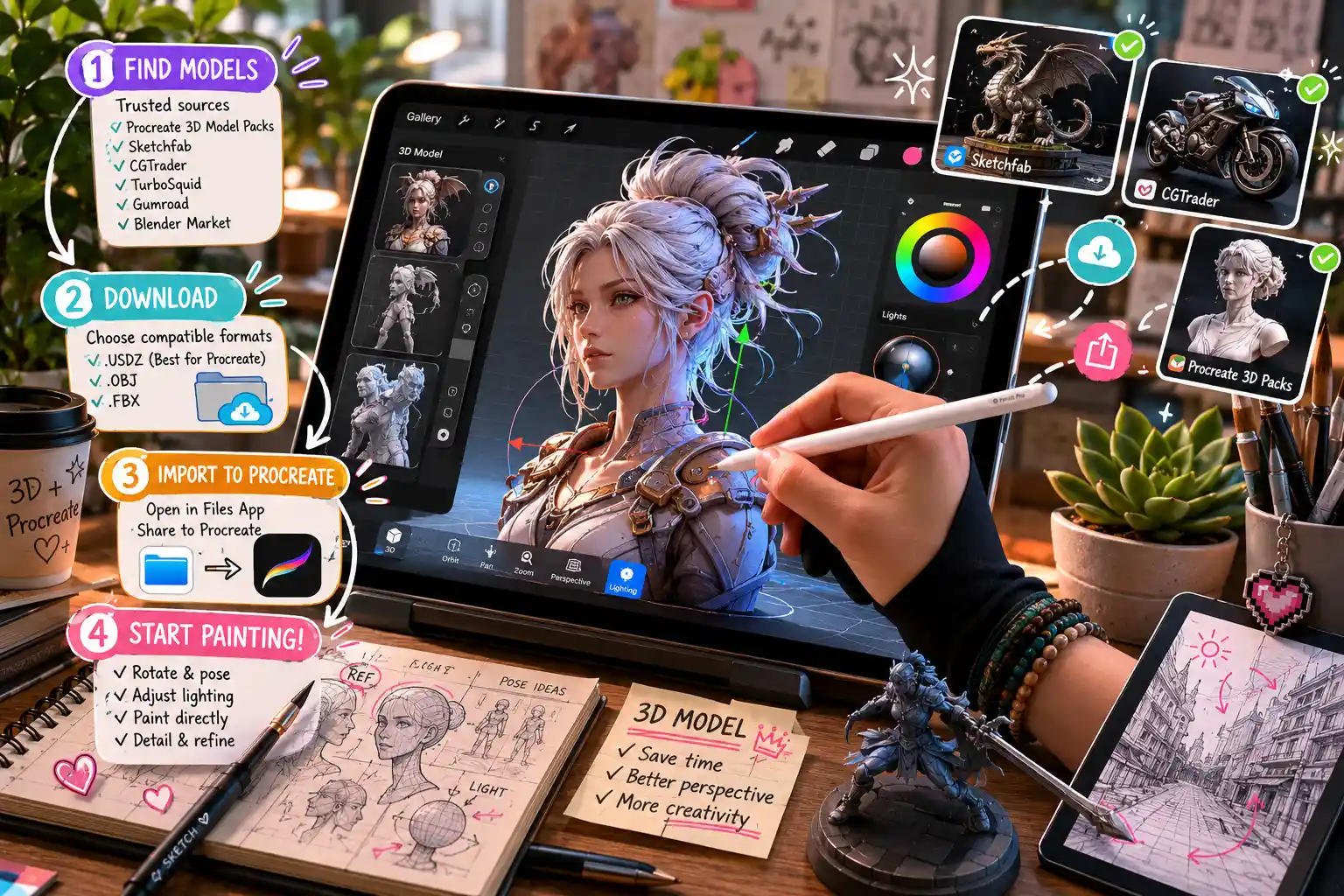 How to Download 3D Models for Procreate: Step-by-Step Guide