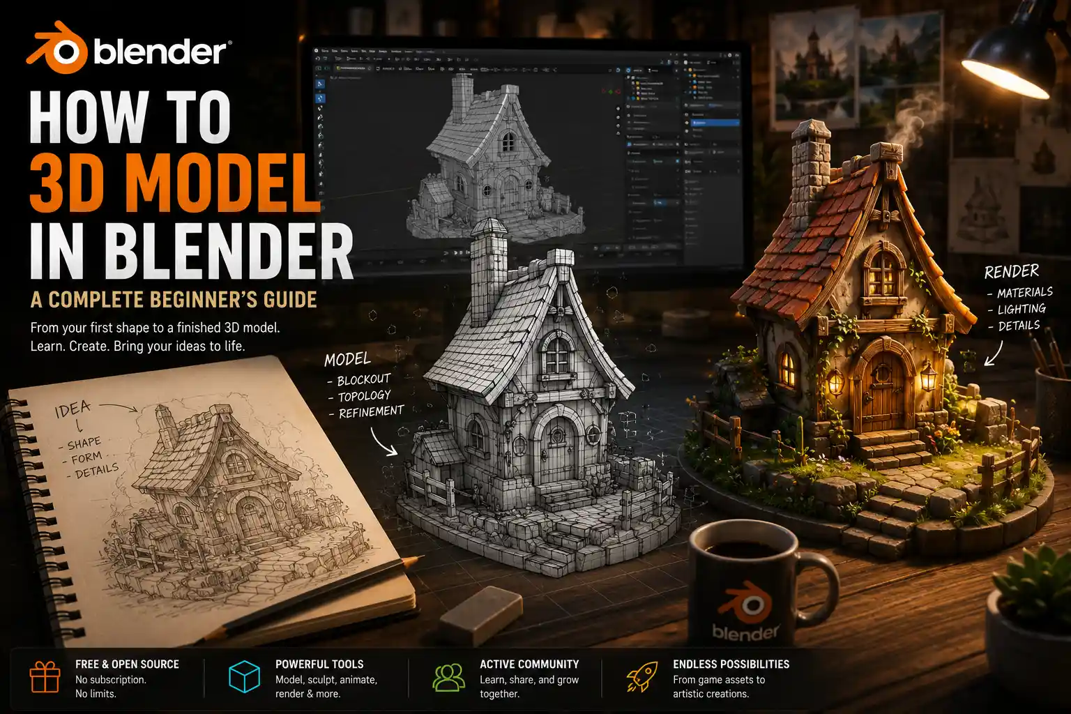 How to 3D Model in Blender: A Beginner’s Step-by-Step Guide