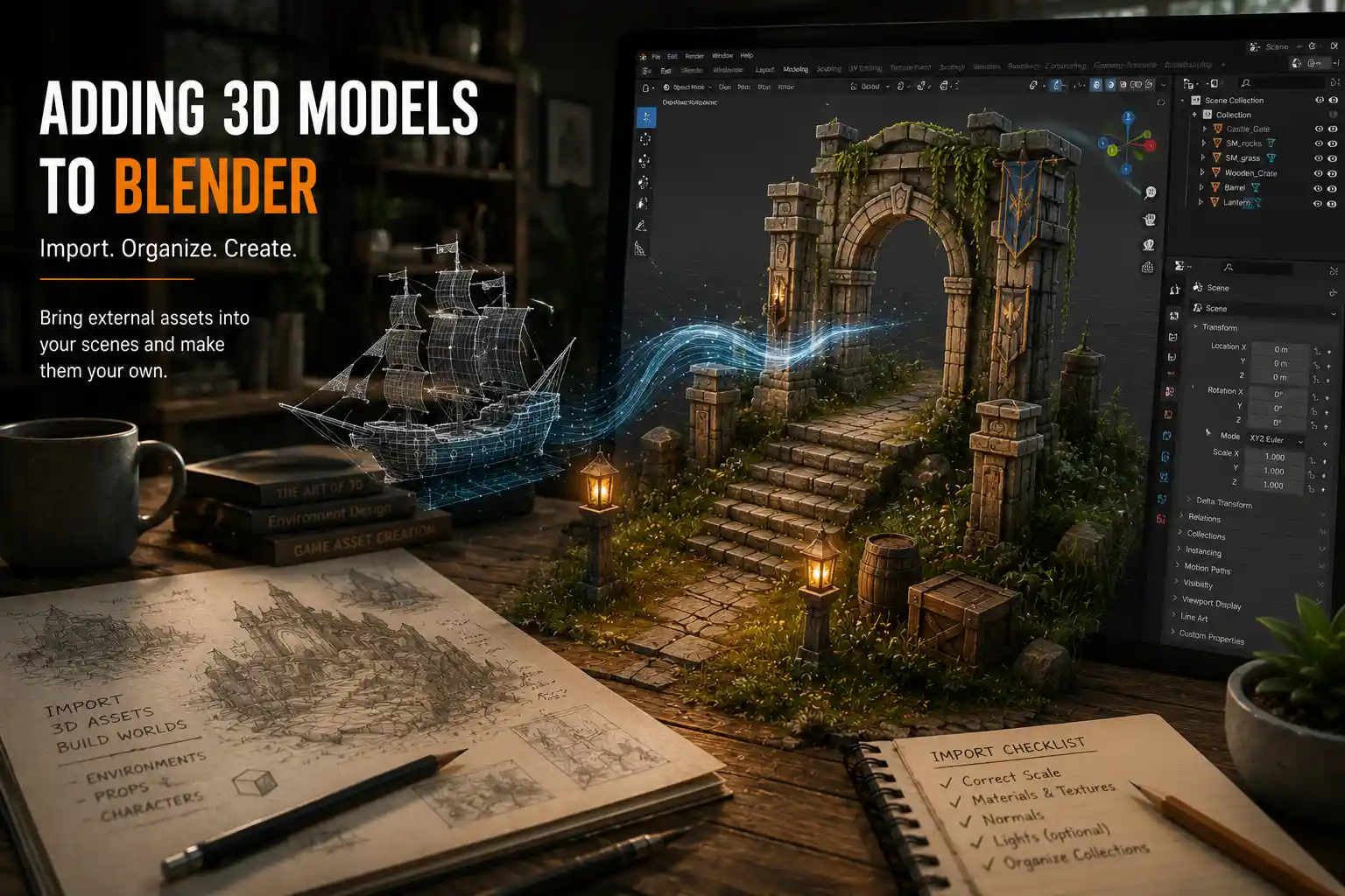 How to Add a 3D Model to Blender