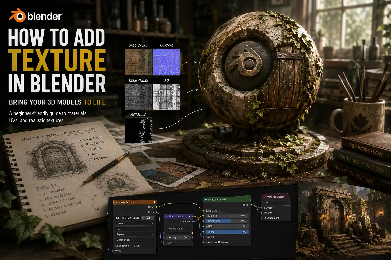 How to Add Texture to 3D Models in Blender