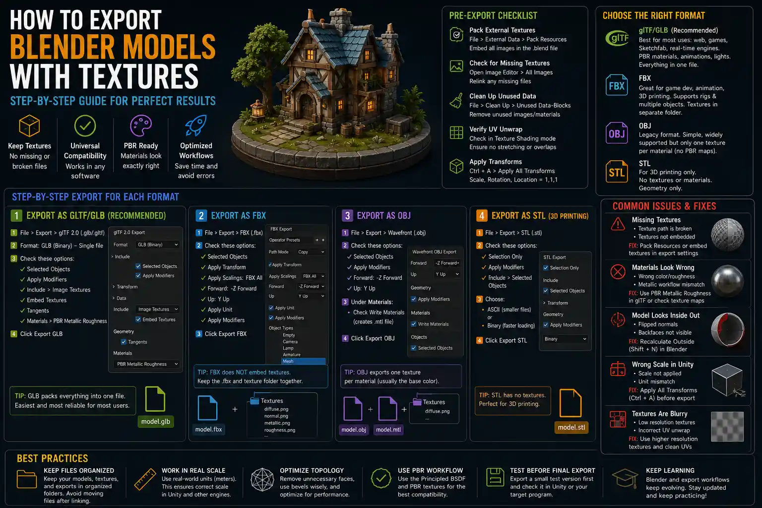 How to Export a 3D Model from Blender With Textures