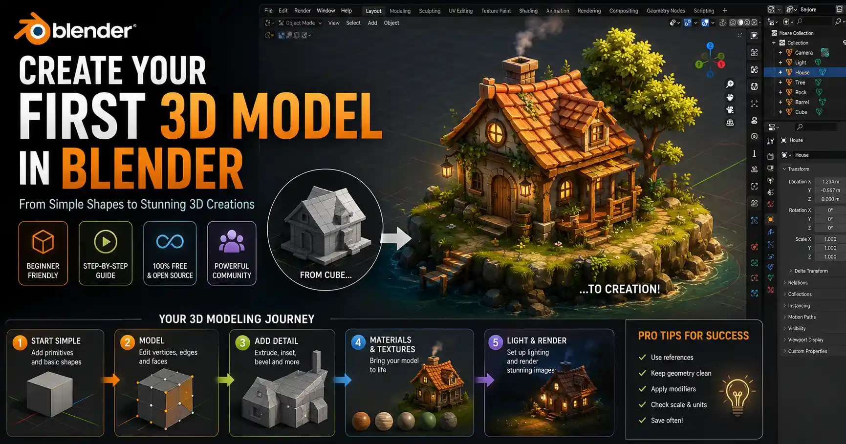 How to Make 3D Models in Blender: Beginner Step-by-Step Guide