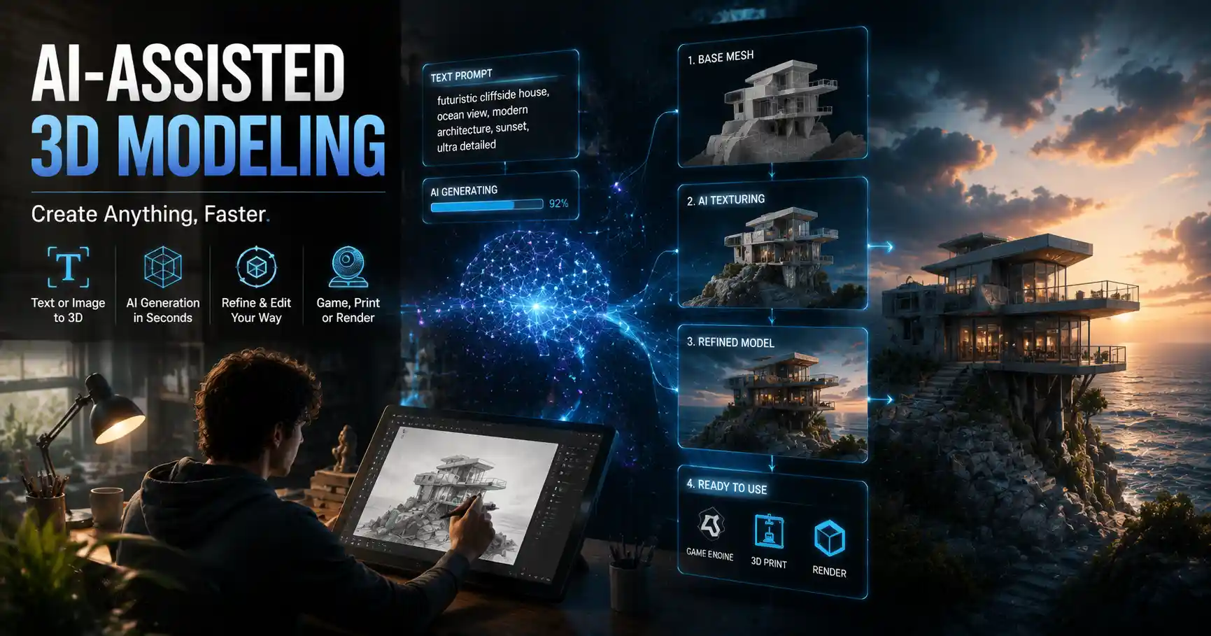 AI-Assisted 3D Modeling: A Complete Beginner’s Guide