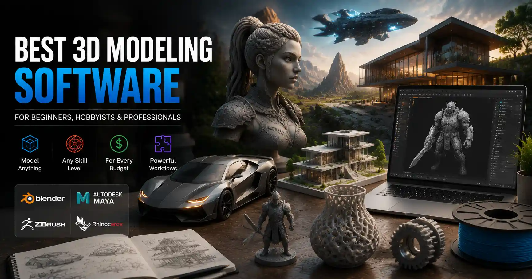Best 3D Modeling Software for Every Skill Level in 2024