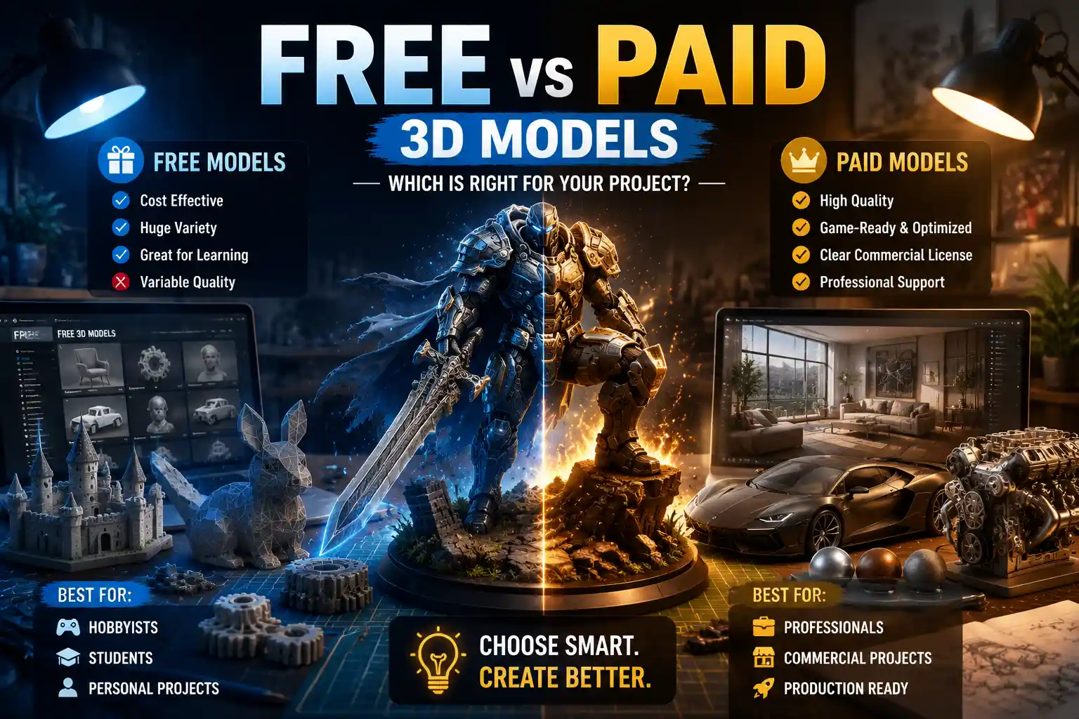 Free vs Paid 3D Models: Key Differences to Know