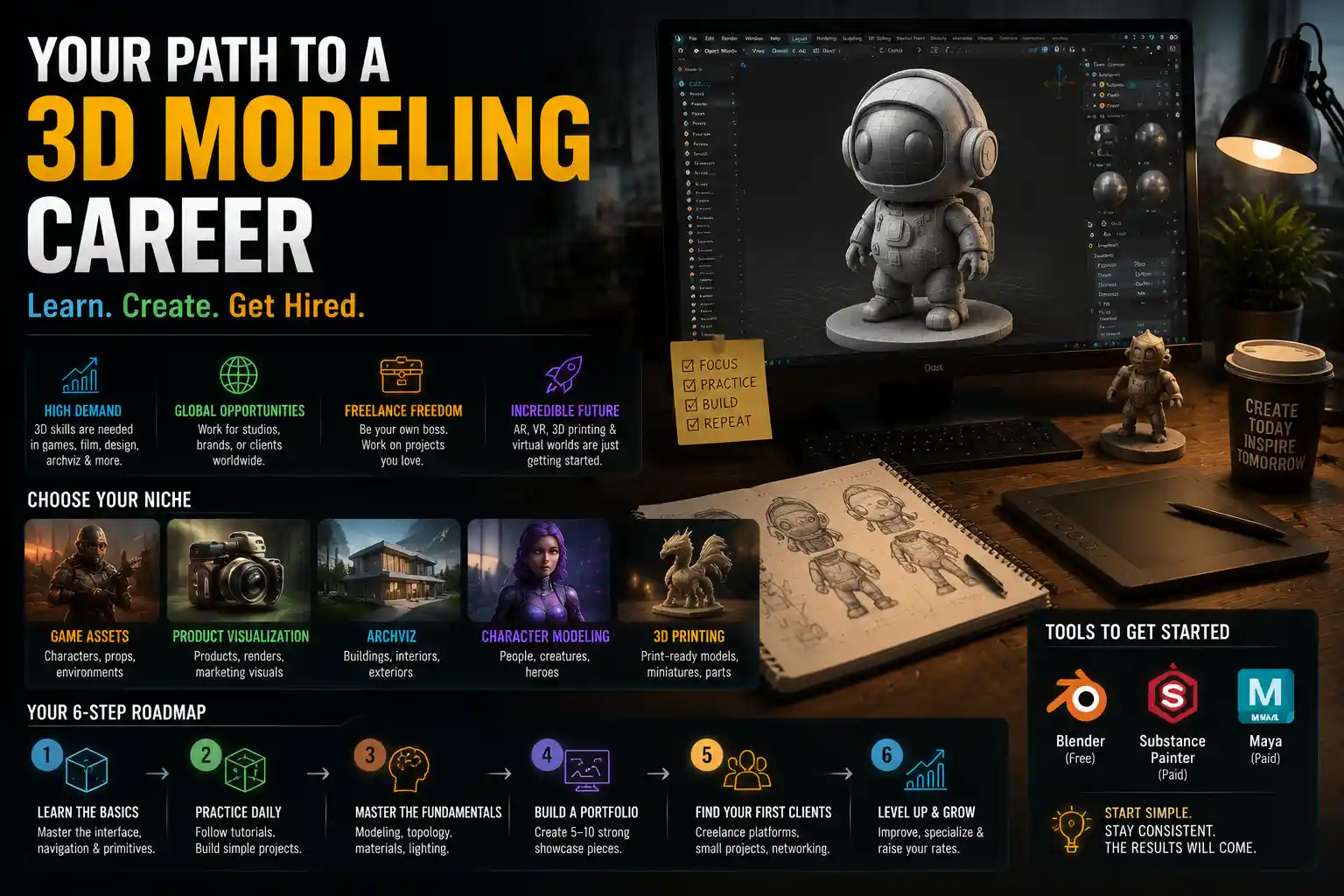 Beginner 3D Modeling Career Path: A Complete Step-by-Step Guide