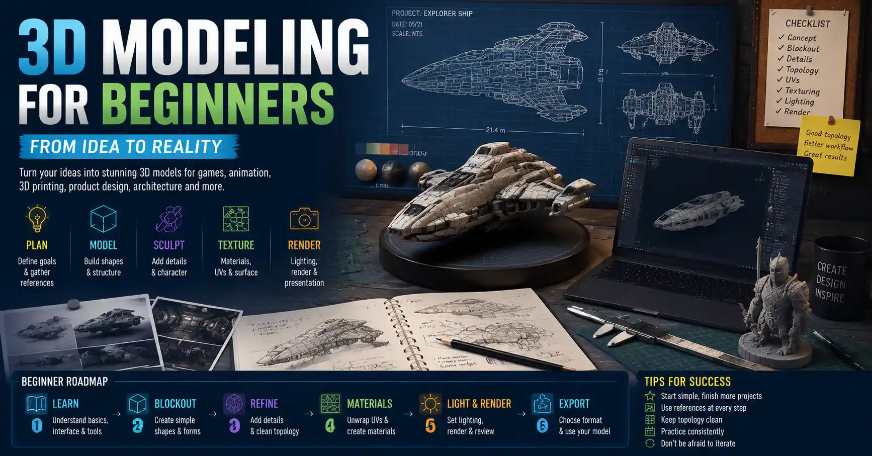 How to Design 3D Models: A Beginner's Step-by-Step Guide