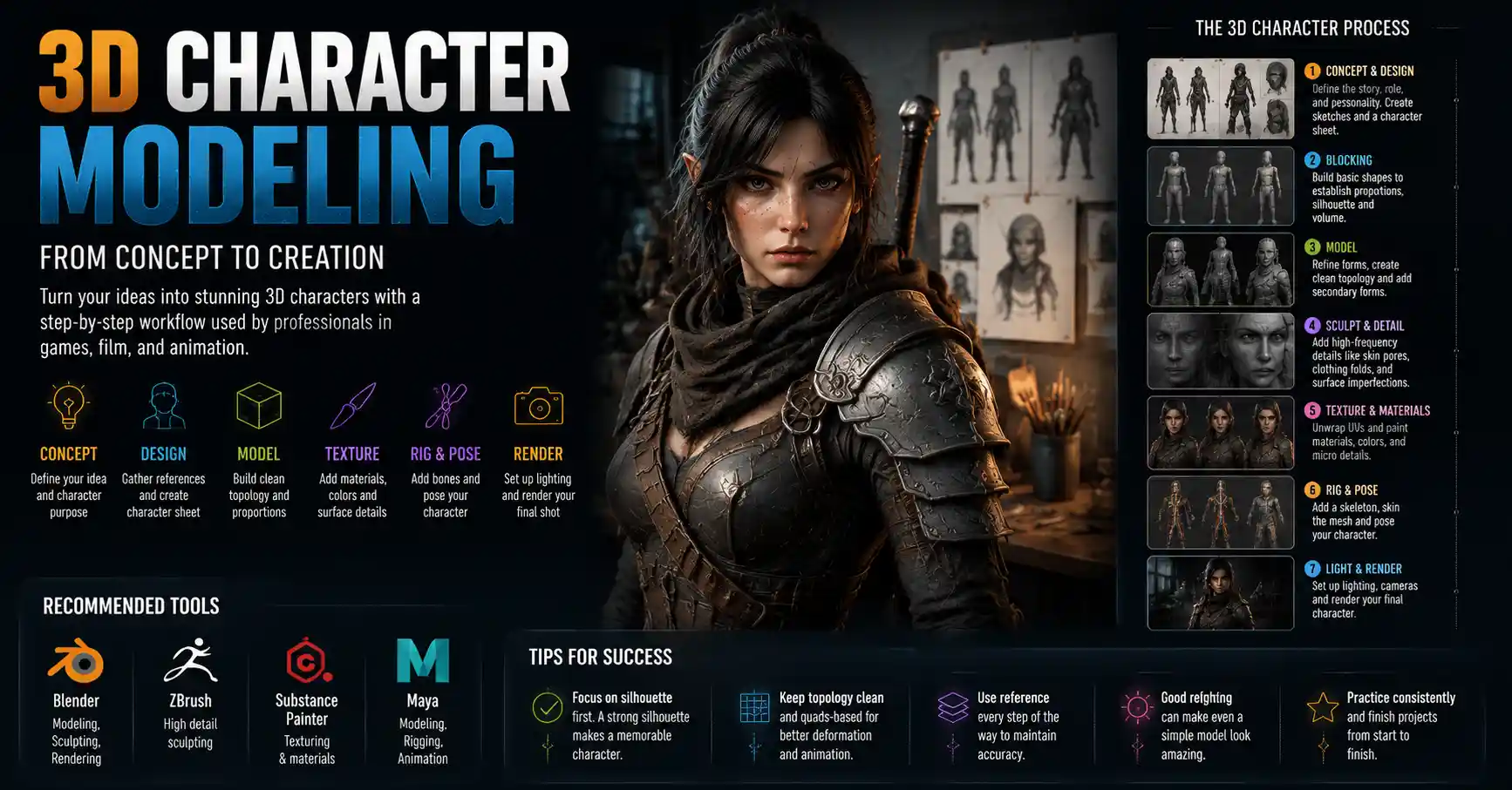 How to Model a 3D Character: Step-by-Step Beginner Guide