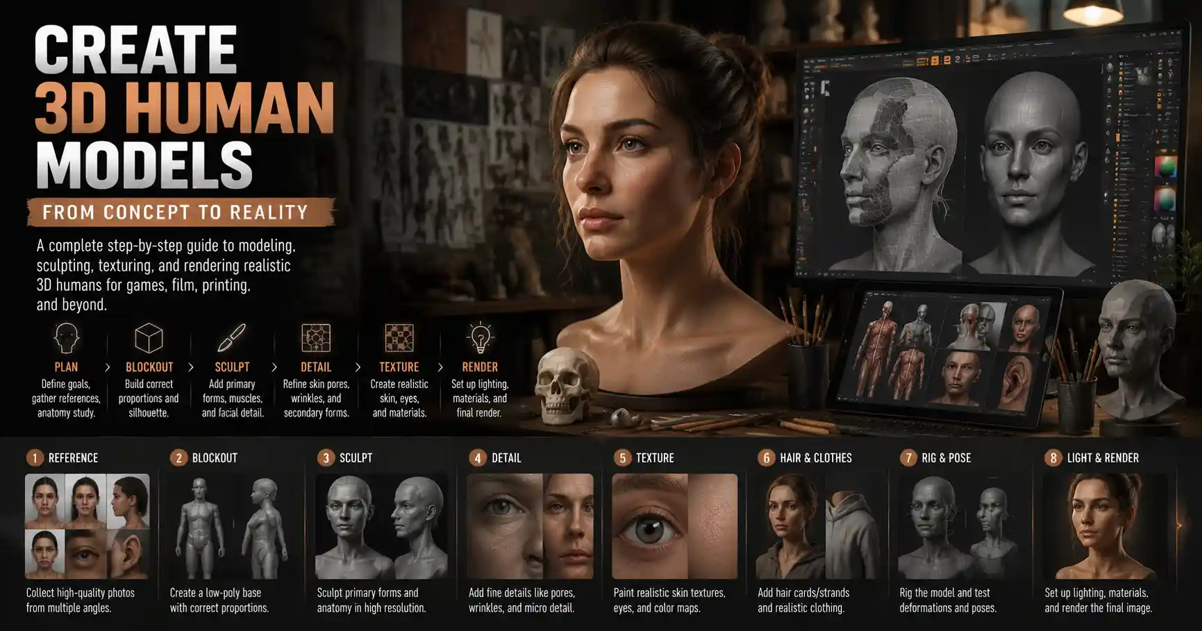 How to Make 3D Human Models: A Step-by-Step Guide for Beginners