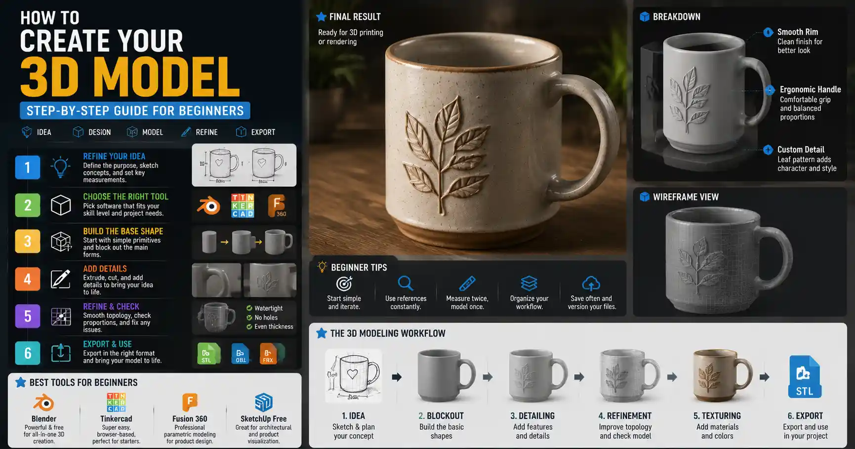 How to Turn Your Ideas into Printable 3D Models: Step-by-Step Guide