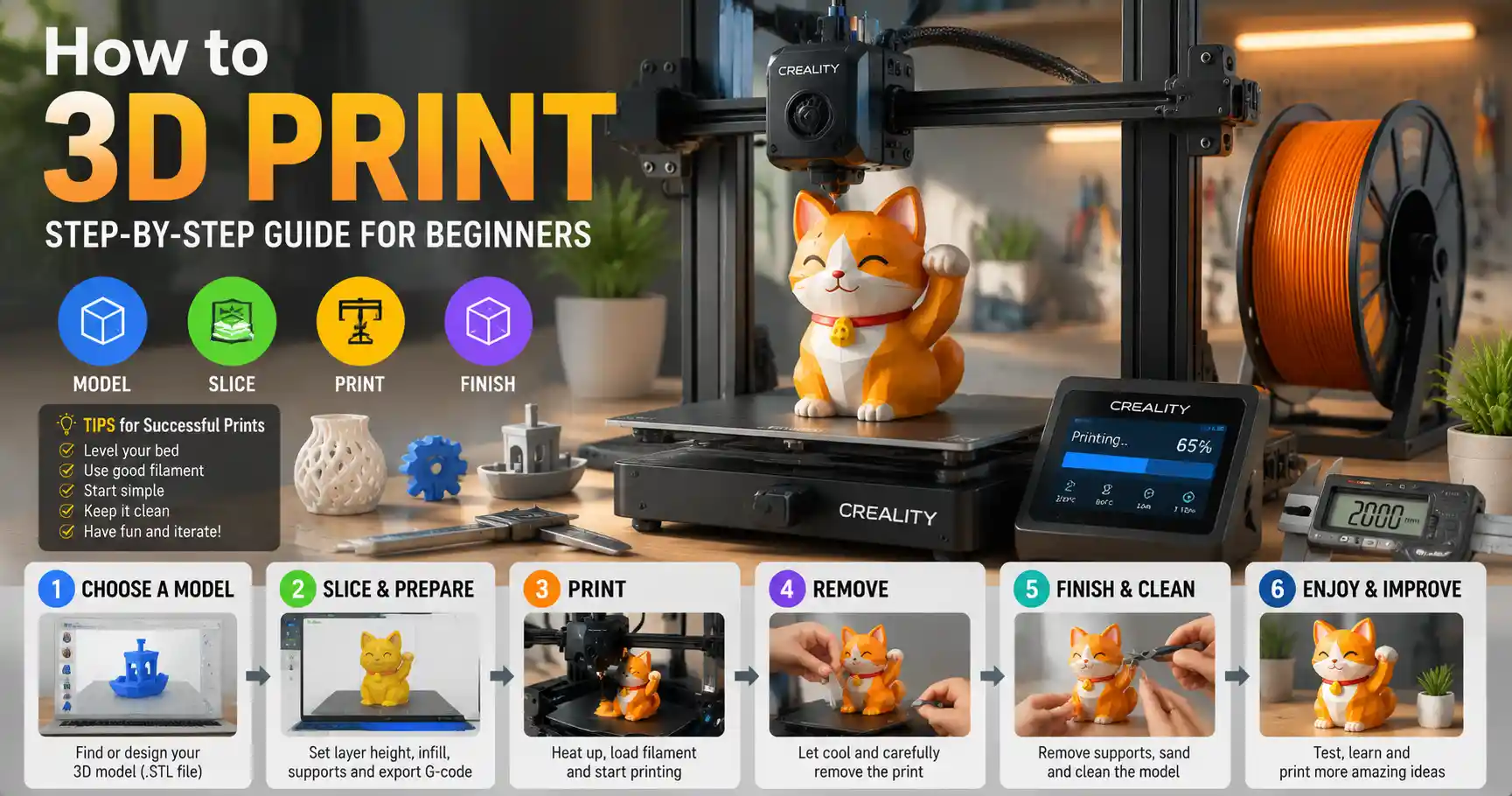 How to 3D Print a Model: Step-by-Step Beginner Guide