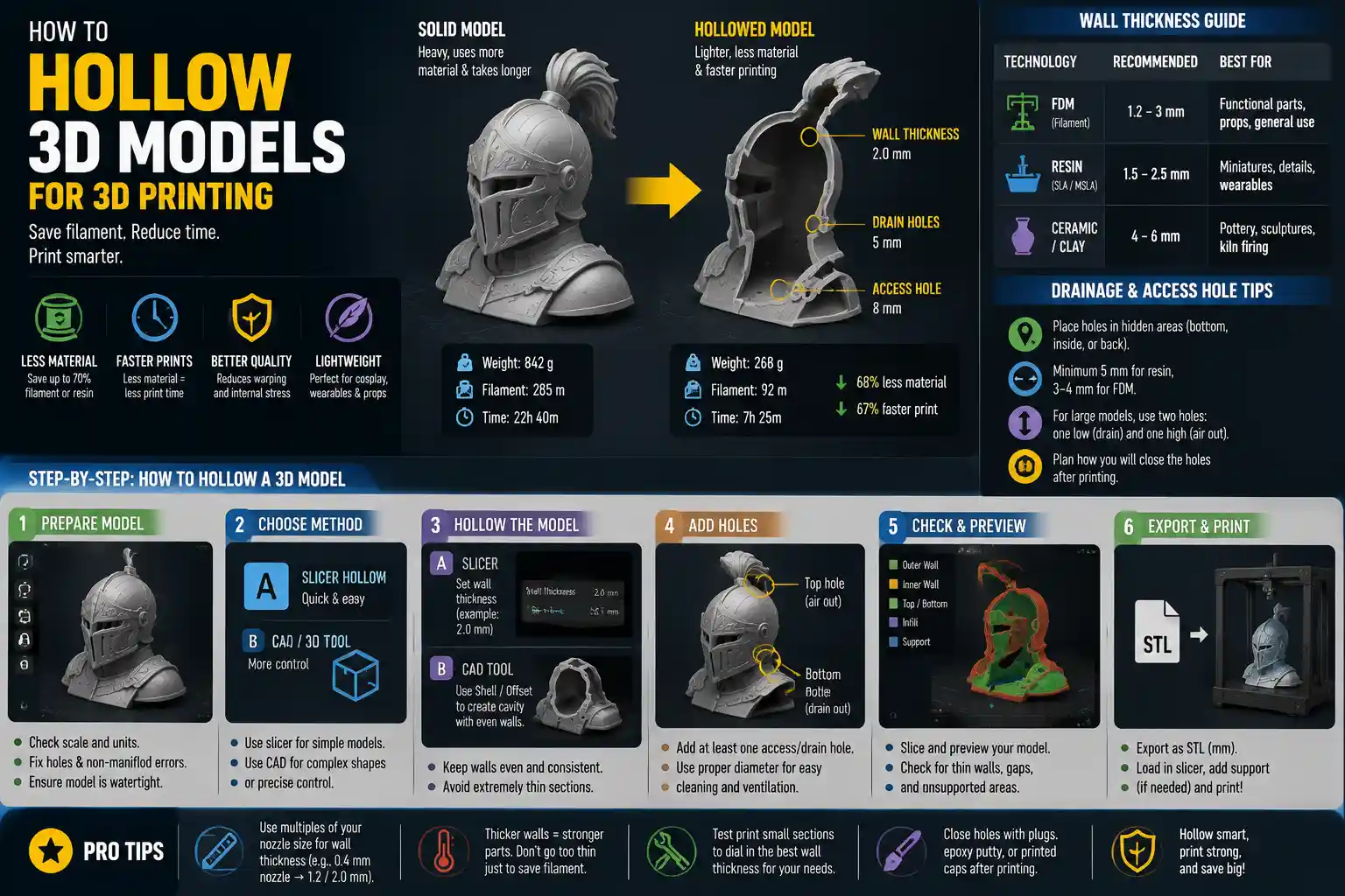 How to Hollow 3D Printed Models: A Step-by-Step Guide