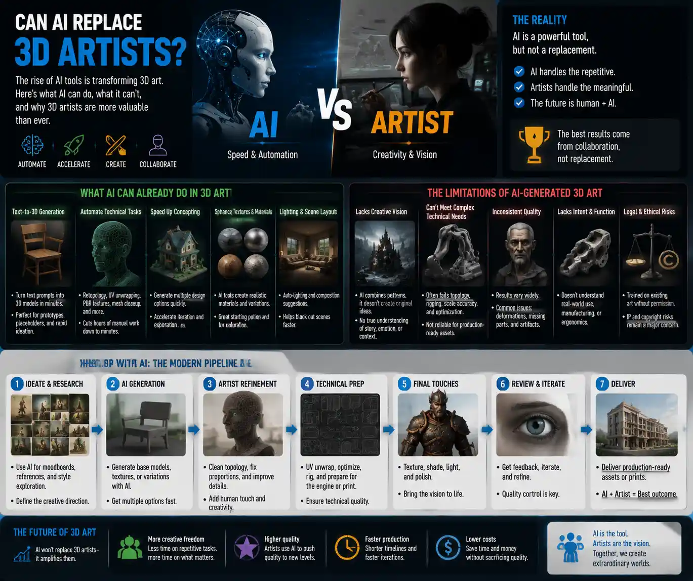Can AI Replace 3D Artists? What Automation Means for Creatives