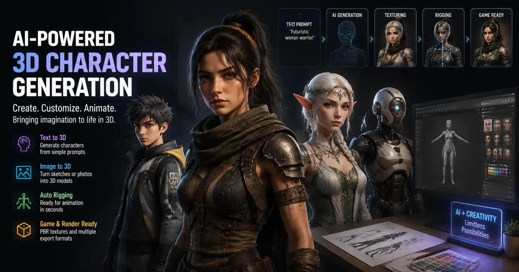What Is an AI 3D Character Generator & How It Works