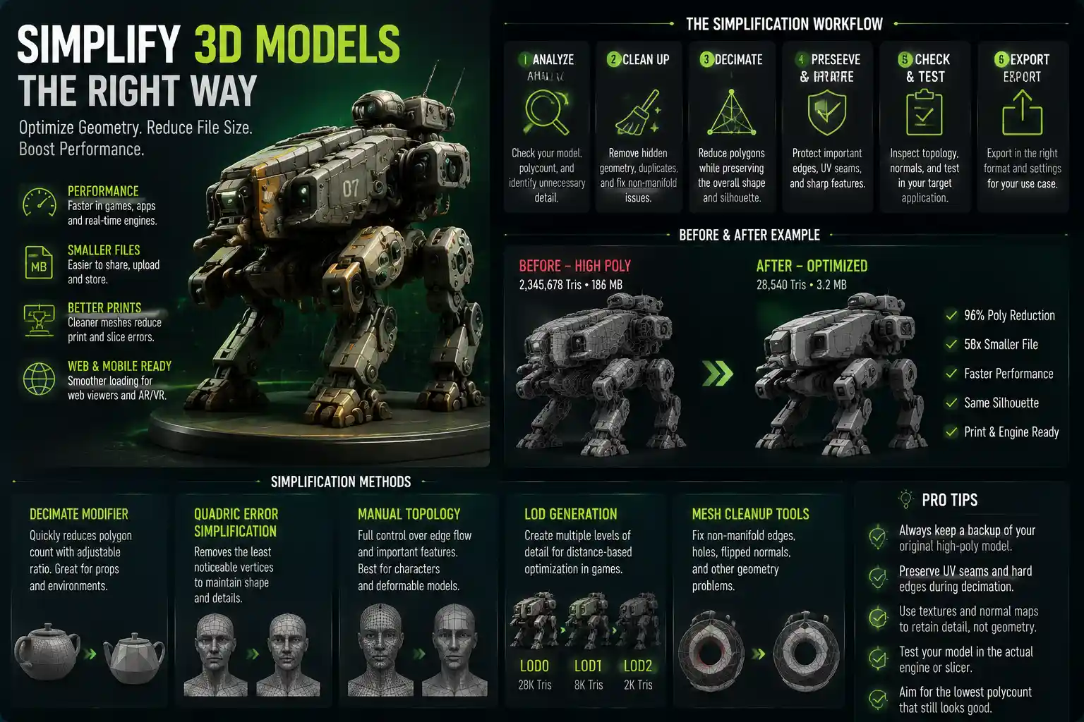 How to Simplify 3D Models for 3D Printing and Faster Workflows