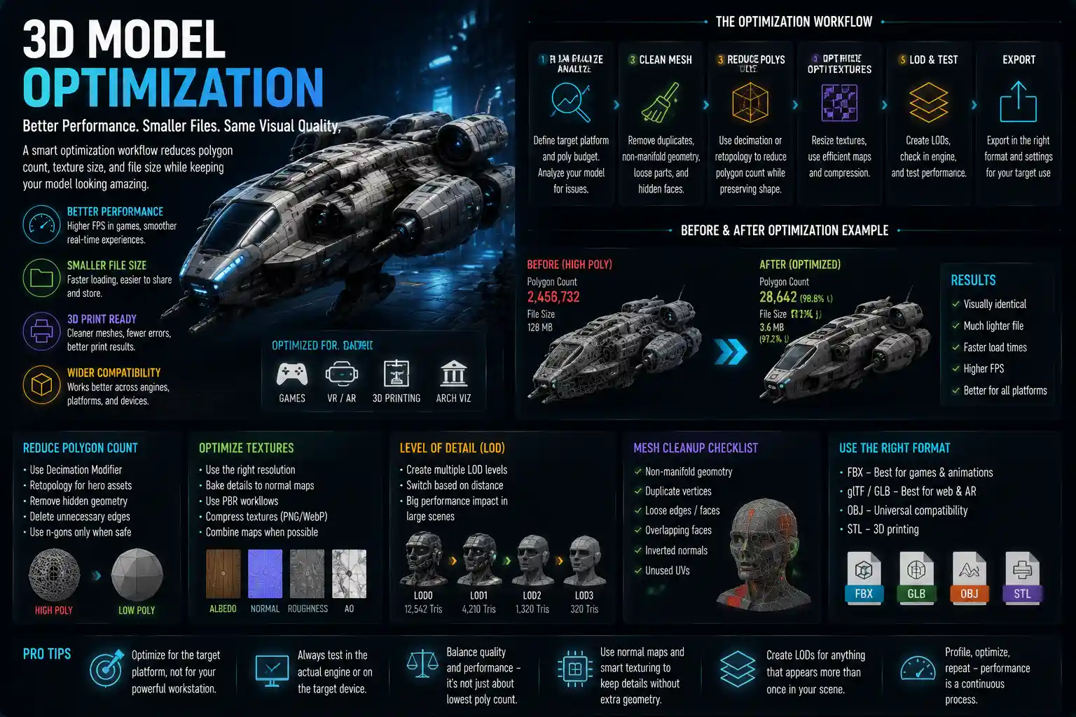 How to Optimize 3D Models for Performance and Usability